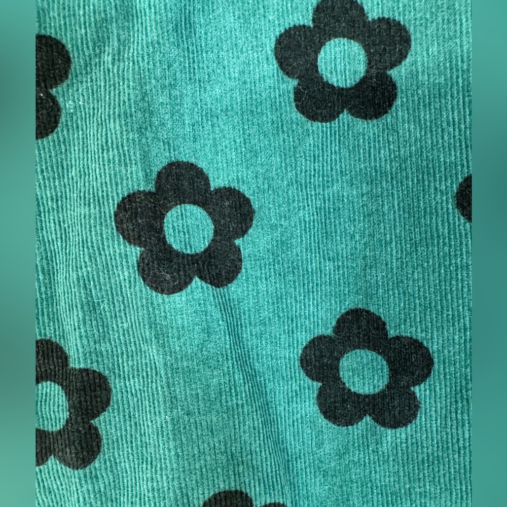 Afends Green Flowers Corduroy Mini Skirt US 10 AU 14 - Picture 7 of 9